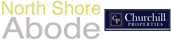 North Shore Abode Logo with Churchill Properties Logo